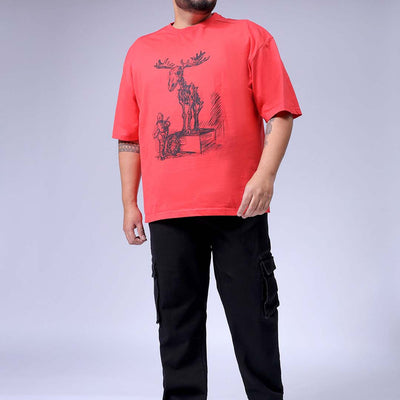 Men's Plus Size Black Baggy Fit Solid Stretchable Jeans