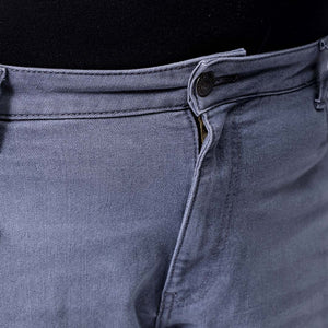 Men's Plus Size Grey Baggy Fit Solid Stretchable Jeans