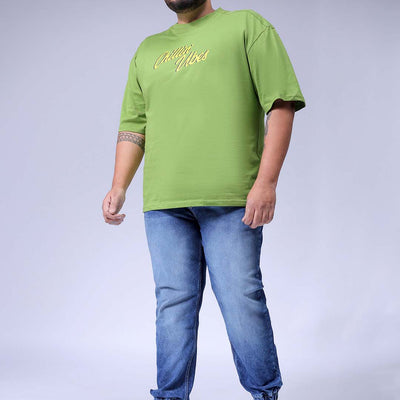 Men's Plus Size Blue Slim Fit Solid Stretchable Denim Jogger