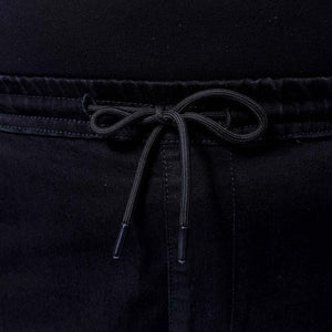 Men's Plus Size Black Slim Fit Solid Stretchable Denim Jogger