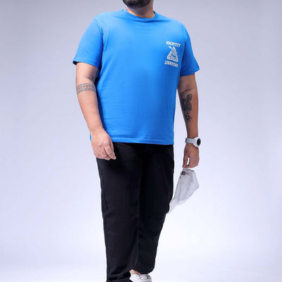 Men's Plus Size Black Slim Fit Solid Stretchable Denim Jogger