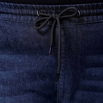 Men's Plus Size Black Slim Fit Solid Stretchable Denim Jogger