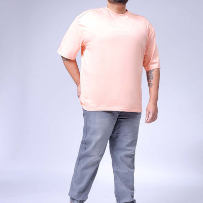 Men's Plus Size Grey Slim Fit Solid Stretchable Denim Jogger