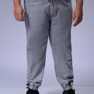 Men's Plus Size Khaki Slim Fit Solid Stretchable Denim Jogger