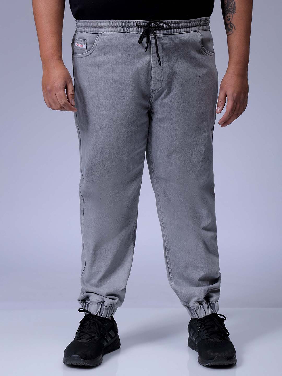 Men's Plus Size Khaki Slim Fit Solid Stretchable Denim Jogger