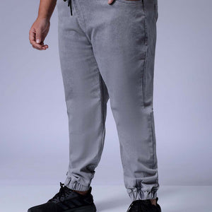 Men's Plus Size Khaki Slim Fit Solid Stretchable Denim Jogger