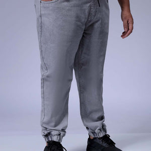 Men's Plus Size Khaki Slim Fit Solid Stretchable Denim Jogger
