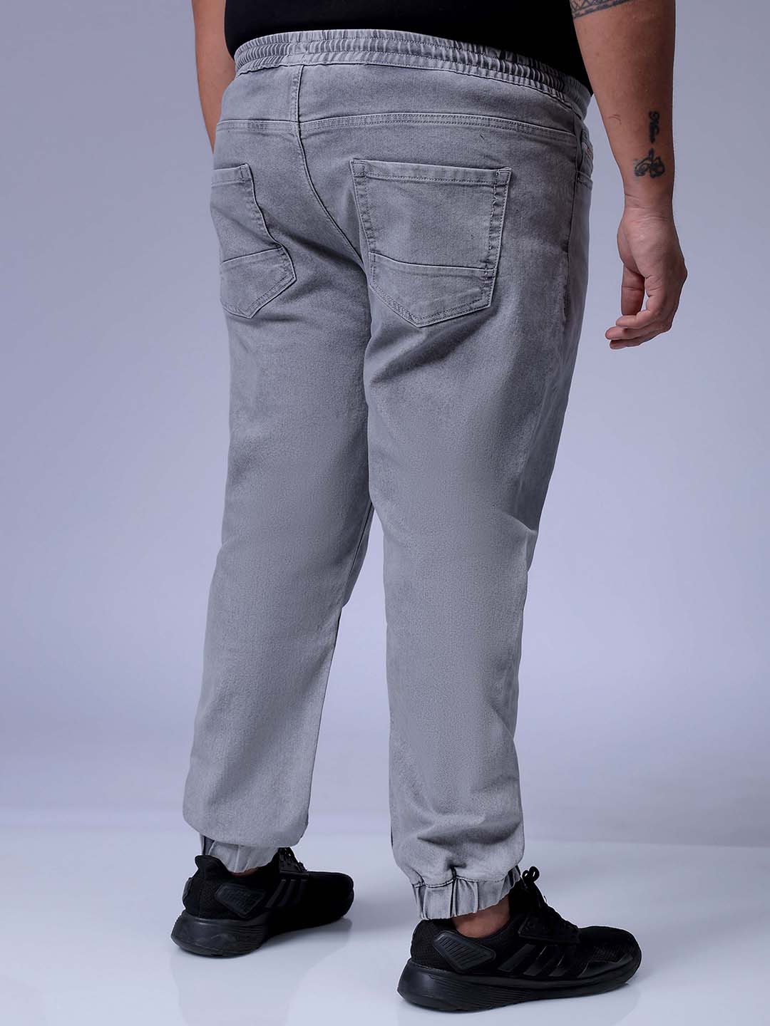Men's Plus Size Khaki Slim Fit Solid Stretchable Denim Jogger