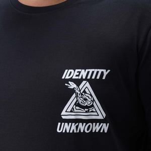 Men's Plus Size Black Regular Fit Back Printed T-Shirt