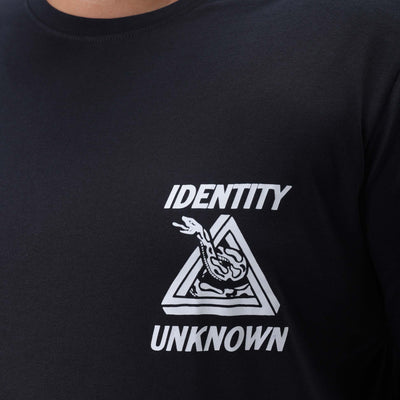 Men's Plus Size Black Regular Fit Back Printed T-Shirt