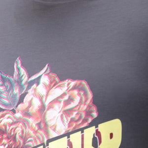 Men's Plus Size Grey Regular Fit Placement Print T-Shirt