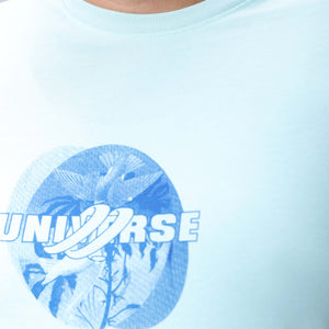 Men's Plus Size Green Regular Fit Back Printed T-Shirt