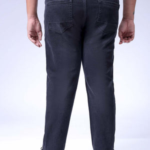 Men's Plus Size Grey Slim Fit Solid Stretchable Jeans