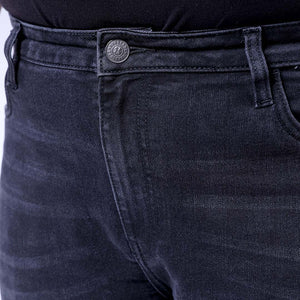 Men's Plus Size Grey Slim Fit Solid Stretchable Jeans