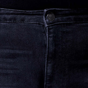 Men's Plus Size Black Slim Fit Solid Stretchable Jeans