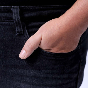 Men's Plus Size Black Slim Fit Solid Stretchable Jeans