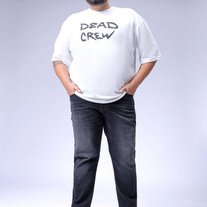 Men's Plus Size Black Slim Fit Solid Stretchable Jeans