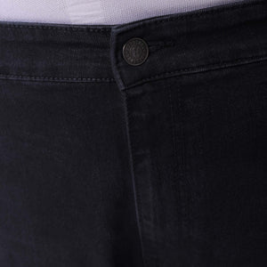 Men's Plus Size Black Vintage Straight Fit Solid Jeans