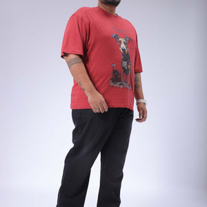 Men's Plus Size Black Vintage Straight Fit Solid Jeans