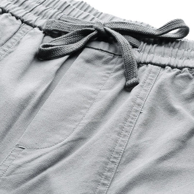 Men's Grey Barrel Loose Solid Cargo Jogger