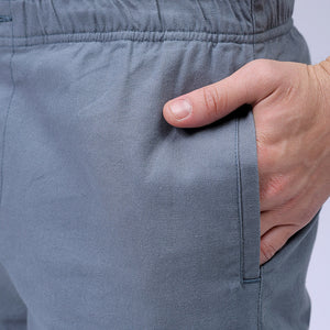 Men's Blue Relaxed Fit Solid Utility Cargo Shorts