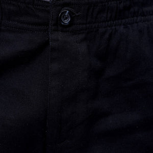 Men's Black Relaxed Fit Solid Utility Cargo Shorts