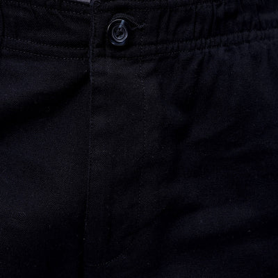 Men's Black Relaxed Fit Solid Utility Cargo Shorts