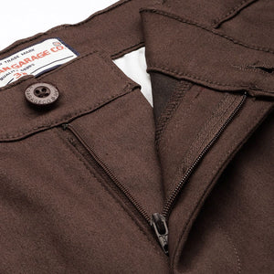 Men's Brown Regular Fit Solid Chino Shorts