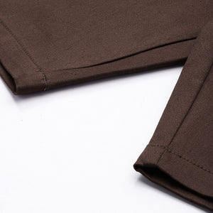 Men's Brown Regular Fit Solid Chino Shorts