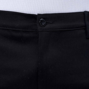 Men's Black Regular Fit Solid Resortwear Chino Shorts