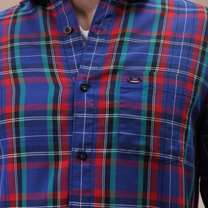 Men's Purple Slim Fit Checked Shirt