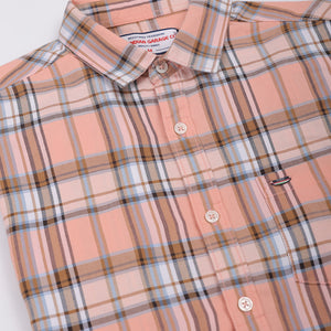 Men's Pink Slim Fit Checked Shirt