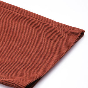 Men's Orange Straight Fit Textured Trousers