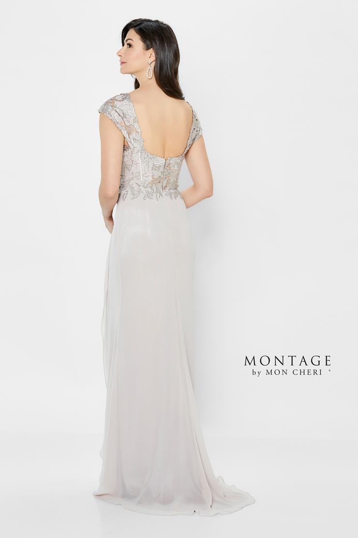 Montage 122905 Long Lace Bodice A Line Formal Dress