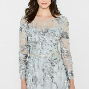 Montage 122906 Long A Line Gown Metallic Formal Dress