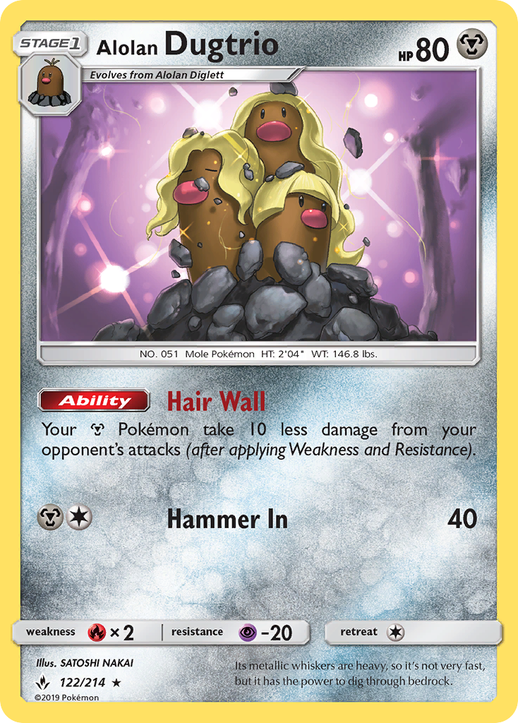 Alolan Dugtrio - 122/214 - Rare