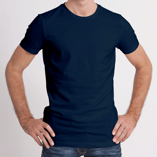 Pack of 3 Half Sleeves T-Shirts for Men 180 GSM (Mustard, Black and Navy Blue)