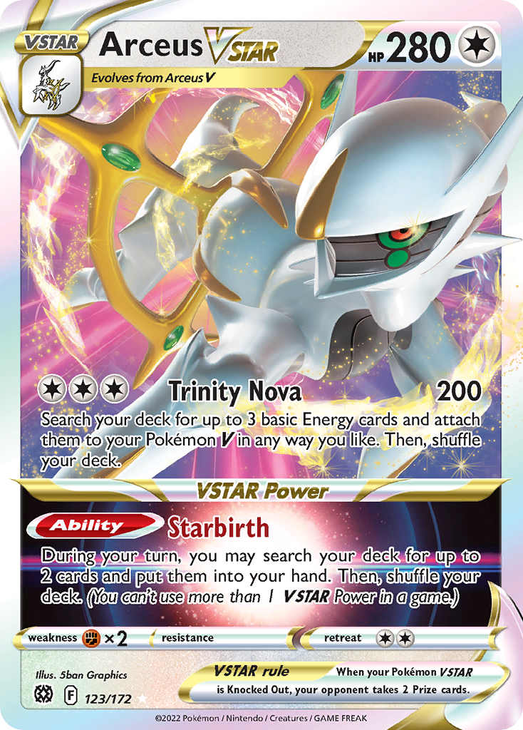 Arceus VSTAR - 123/172 - Rare Holo VSTAR