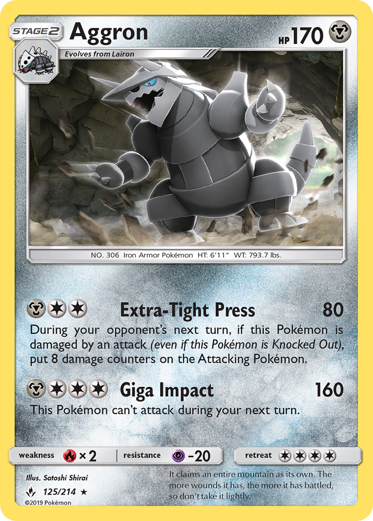 Aggron - 125/214 - Rare
