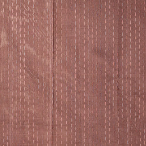 Borderless deep coffee brown soft silksaree with dotted strip & unique buttas on its body,self-pallu of intricate design