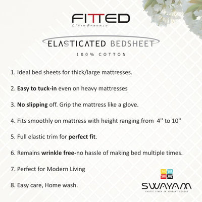 Delight Spark Swayam Zinnia Fitted Bed Sheet- 1992