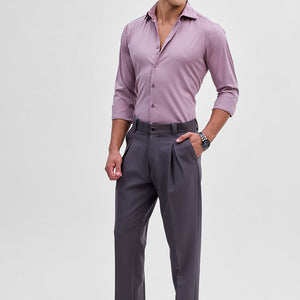 Lilac Slim Fit Stretch Shirt