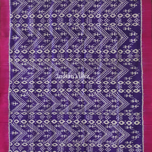 Russian Violet Border Tribal Contemporary Silk Saree