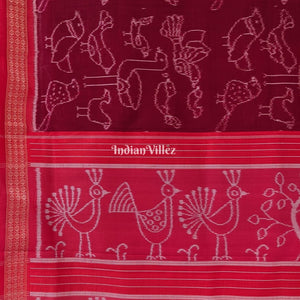 Maroon Red Designer Contemporary Silk Saree
