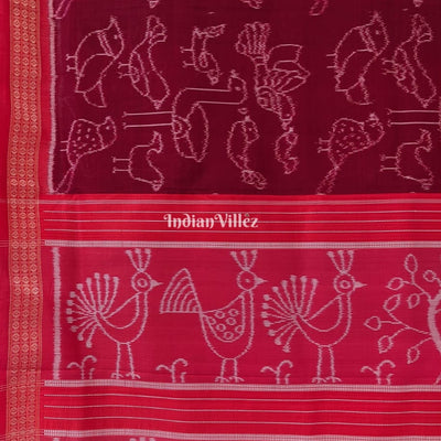 Maroon Red Designer Contemporary Silk Saree