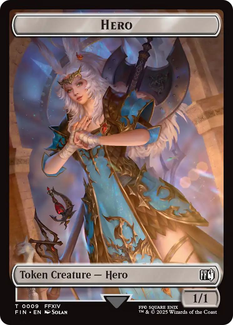 Bird Token (17) // Hero Token (09) [FINAL FANTASY: Tokens] [Non-Foil]