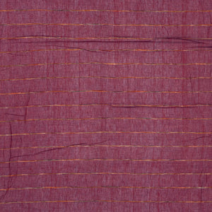 Magenta Bengal Cotton Saree With Printed Checks