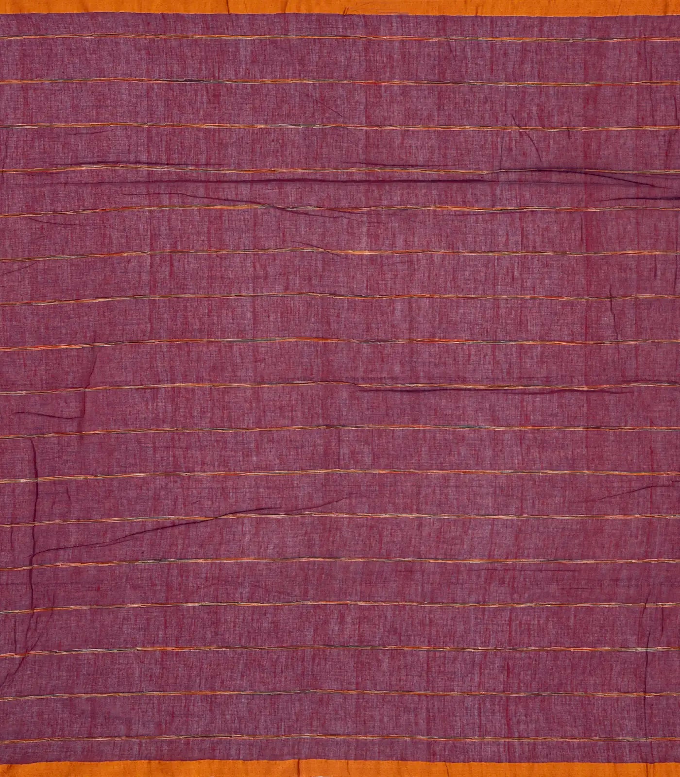 Magenta Bengal Cotton Saree With Printed Checks