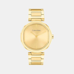 Ck Sensation Women Quartz Champagne Dial Analog Stainless Steel Watch 25200252