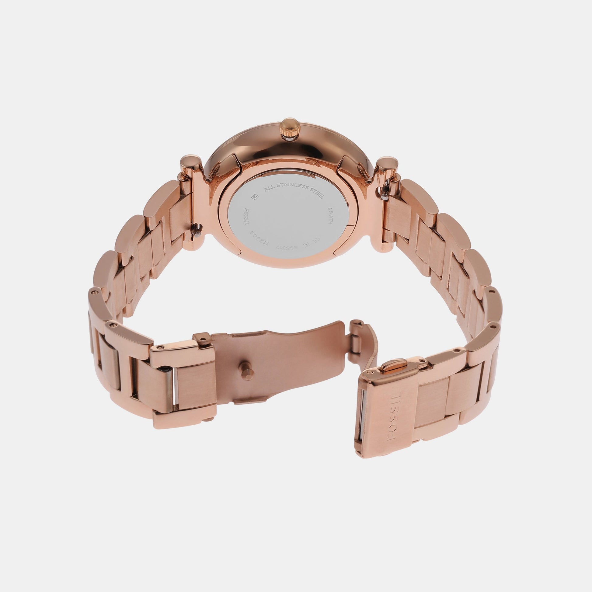 Carlie Women Quartz Rose Gold Dial Analog Stainless Steel Watch ES5317